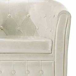 VidaXL Fauteuil Blanc Similicuir -Fauteuils Soldes image 6 248021