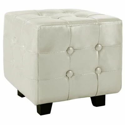 VidaXL Fauteuil avec repose-pied Blanc Similicuir 8 VidaXL Fauteuil avec repose-pied Blanc Similicuir – Image 6