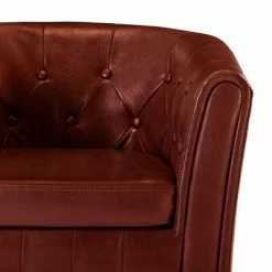 VidaXL Fauteuil avec repose-pied Rouge bordeaux Similicuir -Fauteuils Soldes image 6 248049