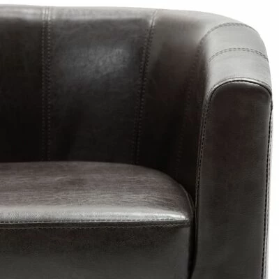 VidaXL Fauteuil Marron foncé Similicuir 8 VidaXL Fauteuil Marron foncé Similicuir – Image 6
