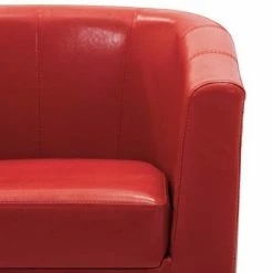 VidaXL Fauteuil Rouge Similicuir -Fauteuils Soldes image 6 248056