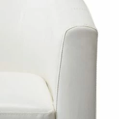VidaXL Fauteuil avec repose-pied Blanc Similicuir -Fauteuils Soldes image 6 248060
