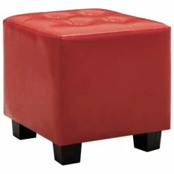 VidaXL Fauteuil avec repose-pied Rouge Similicuir -Fauteuils Soldes image 6 248062