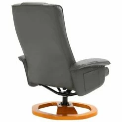 VidaXL Fauteuil TV pivotant avec repose-pied Gris Similicuir 13 VidaXL Fauteuil TV pivotant avec repose-pied Gris Similicuir -Fauteuils Soldes image 6 248440