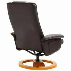 VidaXL Fauteuil TV pivotant avec repose-pied Marron Similicuir -Fauteuils Soldes image 6 248441