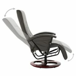 VidaXL Fauteuil TV pivotant Gris Similicuir -Fauteuils Soldes image 6 248450
