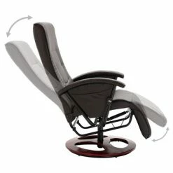 VidaXL Fauteuil TV pivotant Marron Similicuir 13 VidaXL Fauteuil TV pivotant Marron Similicuir -Fauteuils Soldes image 6 248451