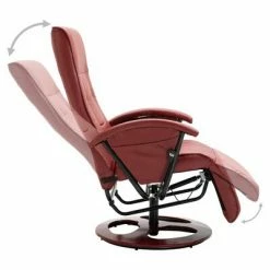 VidaXL Fauteuil TV pivotant Rouge bordeaux Similicuir -Fauteuils Soldes image 6 248453