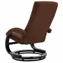 VidaXL Fauteuil inclinable avec repose-pieds Marron Tissu en daim -Fauteuils Soldes image 6 248469