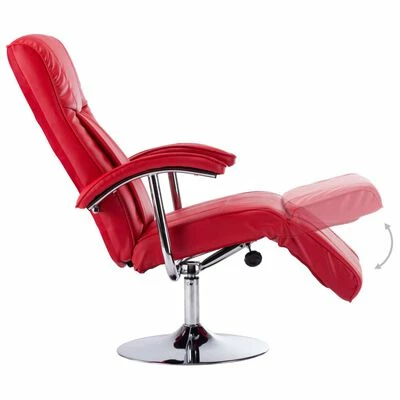 VidaXL Fauteuil TV Rouge Similicuir 8 VidaXL Fauteuil TV Rouge Similicuir – Image 6
