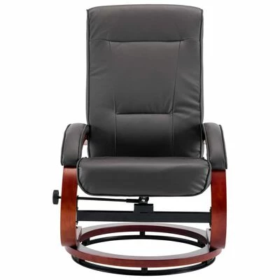 VidaXL Fauteuil inclinable avec repose-pied Gris Similicuir 8 VidaXL Fauteuil inclinable avec repose-pied Gris Similicuir – Image 6
