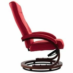 VidaXL Fauteuil inclinable avec repose-pied Rouge Similicuir -Fauteuils Soldes image 6 248602