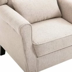 VidaXL Fauteuil Beige Tissu -Fauteuils Soldes image 6 248614