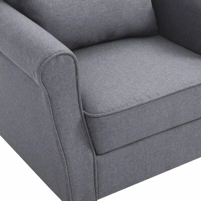 VidaXL Fauteuil Gris foncé Tissu 8 VidaXL Fauteuil Gris foncé Tissu – Image 6