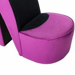 VidaXL Chaise en forme de chaussure à talon haut Violet Velours -Fauteuils Soldes image 6 248645