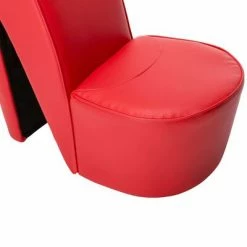 VidaXL Chaise en forme de chaussure à talon haut Rouge Similicuir -Fauteuils Soldes image 6 248646