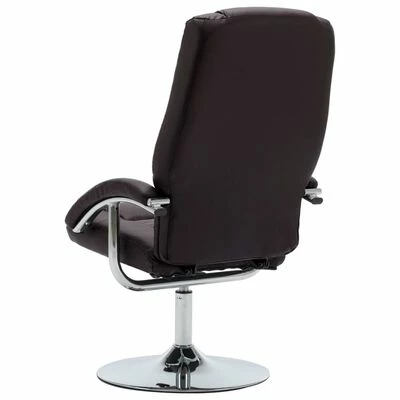 VidaXL Fauteuil inclinable avec repose-pied Marron Similicuir 8 VidaXL Fauteuil inclinable avec repose-pied Marron Similicuir – Image 6