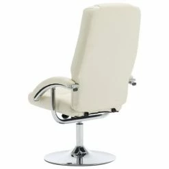 VidaXL Fauteuil inclinable avec repose-pied Blanc crème Similicuir -Fauteuils Soldes image 6 248656