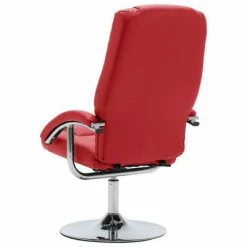 VidaXL Fauteuil inclinable avec repose-pied Rouge Similicuir -Fauteuils Soldes image 6 248658