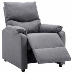 VidaXL Fauteuil TV Gris clair Tissu -Fauteuils Soldes image 6 248686