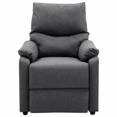 VidaXL Fauteuil TV Gris foncé Tissu 8 VidaXL Fauteuil TV Gris foncé Tissu – Image 6