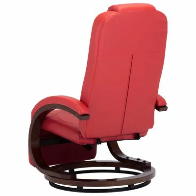 VidaXL Fauteuil inclinable TV Rouge Similicuir 8 VidaXL Fauteuil inclinable TV Rouge Similicuir – Image 6