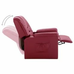 VidaXL Chaise inclinable Rouge bordeaux Similicuir -Fauteuils Soldes image 6 248980