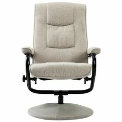 VidaXL Fauteuil inclinable avec repose-pied Crème Tissu -Fauteuils Soldes image 6 249310