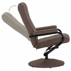 VidaXL Fauteuil inclinable avec repose-pied Marron Tissu -Fauteuils Soldes image 6 249313