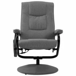 VidaXL Fauteuil de massage inclinable avec repose-pied Gris clair Tissu -Fauteuils Soldes image 6 249315