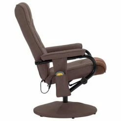 VidaXL Fauteuil de massage avec repose-pied Marron Tissu -Fauteuils Soldes image 6 249317