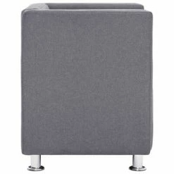 VidaXL Fauteuil cube Gris clair Tissu -Fauteuils Soldes image 6 282143