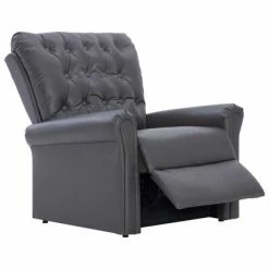 VidaXL Chaise inclinable Gris Similicuir -Fauteuils Soldes image 6 282168
