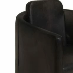 VidaXL Fauteuil Noir Cuir véritable 13 VidaXL Fauteuil Noir Cuir véritable -Fauteuils Soldes image 6 283764