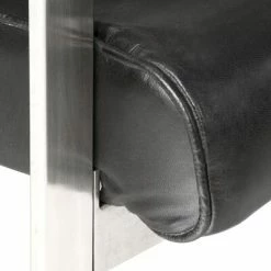VidaXL Fauteuil tube Noir 60x73x77 cm Cuir véritable -Fauteuils Soldes image 6 286947