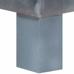 VidaXL Fauteuil Gris Cuir véritable 13 VidaXL Fauteuil Gris Cuir véritable -Fauteuils Soldes image 6 286957