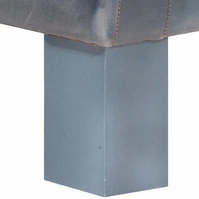 VidaXL Fauteuil Gris Cuir véritable 8 VidaXL Fauteuil Gris Cuir véritable – Image 6