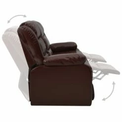 VidaXL Canapé inclinable 3 places Marron Similicuir 13 VidaXL Canapé inclinable 3 places Marron Similicuir -Fauteuils Soldes image 6 288503