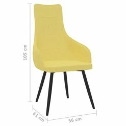 VidaXL Chaise de canapé Jaune moutarde Tissu -Fauteuils Soldes image 6 288599