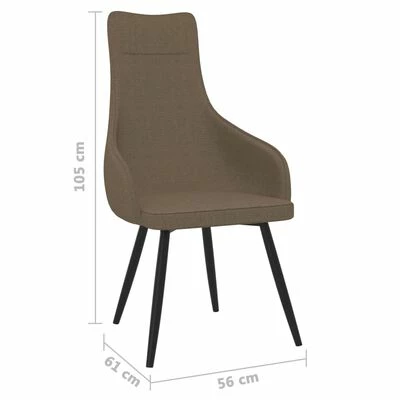 VidaXL Chaise de canapé Taupe Tissu 8 VidaXL Chaise de canapé Taupe Tissu – Image 6