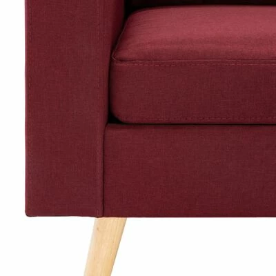 VidaXL Fauteuil Rouge bordeaux Tissu 8 VidaXL Fauteuil Rouge bordeaux Tissu – Image 6
