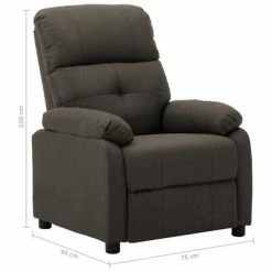 VidaXL Fauteuil inclinable Taupe Tissu 13 VidaXL Fauteuil inclinable Taupe Tissu -Fauteuils Soldes image 6 289670