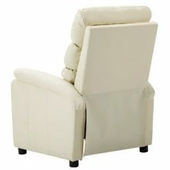 VidaXL Fauteuil inclinable Crème Similicuir -Fauteuils Soldes image 6 289683