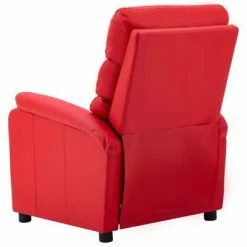 VidaXL Fauteuil inclinable Rouge Similicuir -Fauteuils Soldes image 6 289687