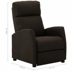 VidaXL Fauteuil inclinable Marron foncé Tissu -Fauteuils Soldes image 6 289701
