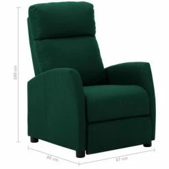 VidaXL Fauteuil inclinable Vert foncé Tissu 13 VidaXL Fauteuil inclinable Vert foncé Tissu -Fauteuils Soldes image 6 289702