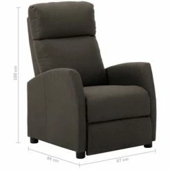 VidaXL Fauteuil inclinable Taupe Tissu -Fauteuils Soldes image 6 289704