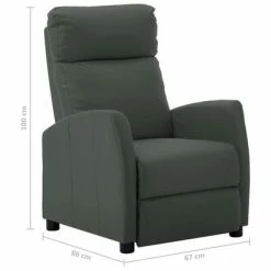 VidaXL Fauteuil inclinable Gris Similicuir -Fauteuils Soldes image 6 289719