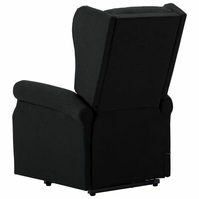 VidaXL Fauteuil inclinable Noir Tissu 8 VidaXL Fauteuil inclinable Noir Tissu – Image 6