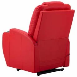 VidaXL Fauteuil inclinable Rouge Similicuir -Fauteuils Soldes image 6 289755